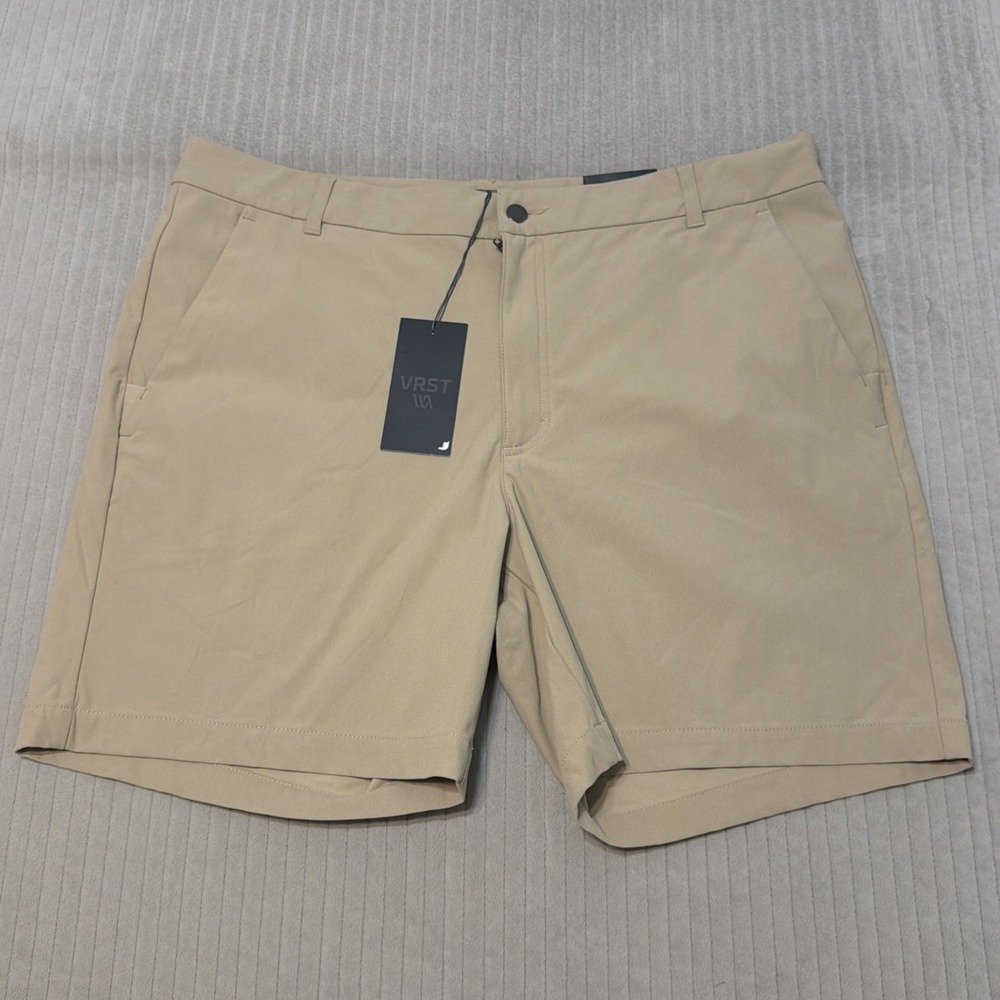 VRST Mens 40 Limitless Slim Fit Stretch Performance Shorts Stretch Stone Quarry